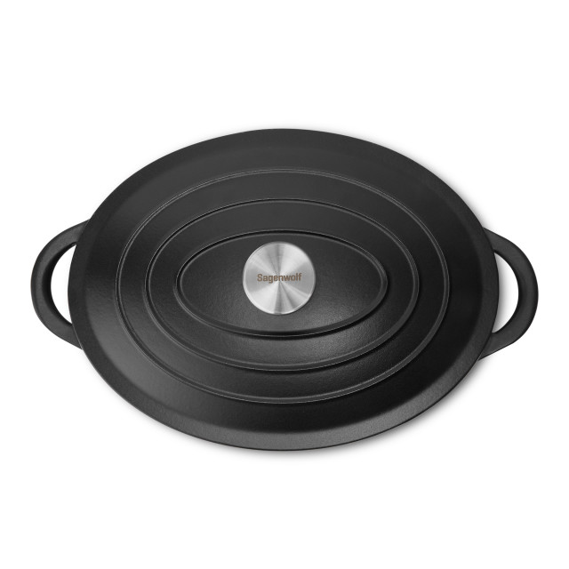 Sagenwolf Oval Casserole ,34cm - Black