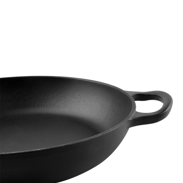 Sagenwolf Shallow Cast Iron Casserole Pot, 30cm