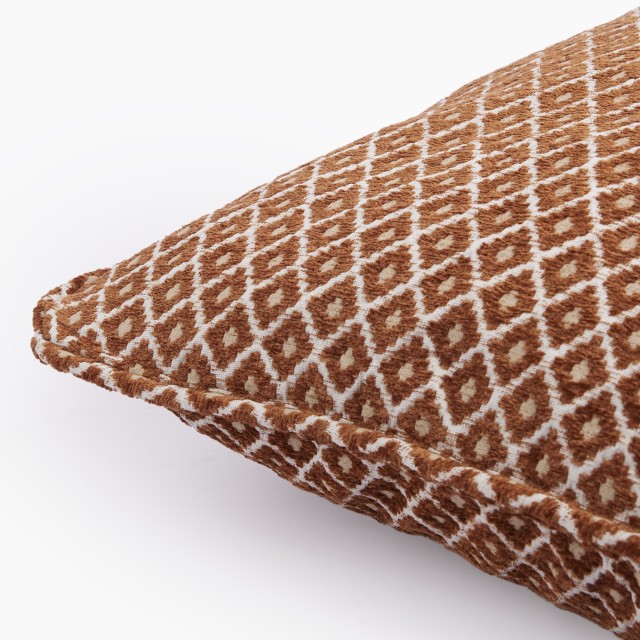 Thread Office Geo Chenille Brown Scatter Cushion Cover, 60cm x 60cm