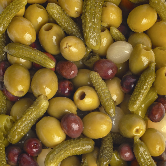 Perello Cocktail Olive & Pickle Mix with Chilli in Jar, 160g