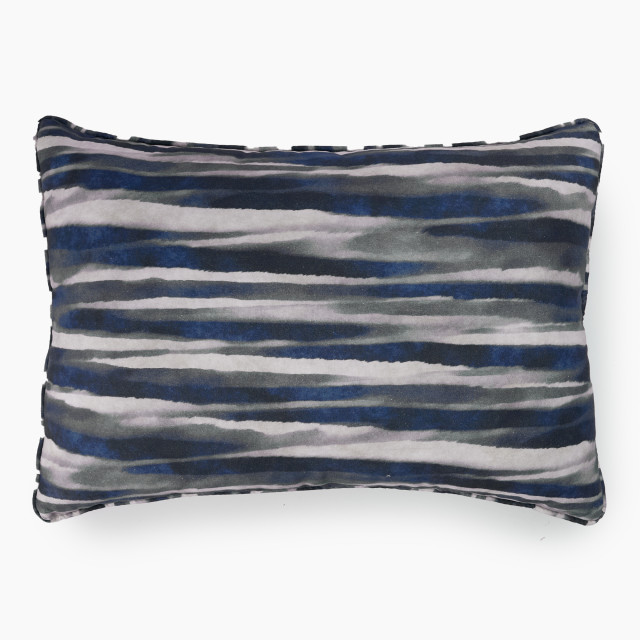 Thread Office Dolina Printed Scatter Cushion with Feather Inner, 50cm x 70cm - Blue