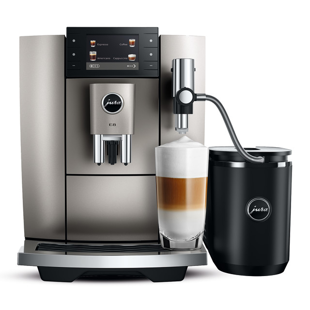 Jura E8 Automatic One Touch 1450W Bean-To-Cup Cappuccino Machine, 2024 Edition - Midnight Silver 2026