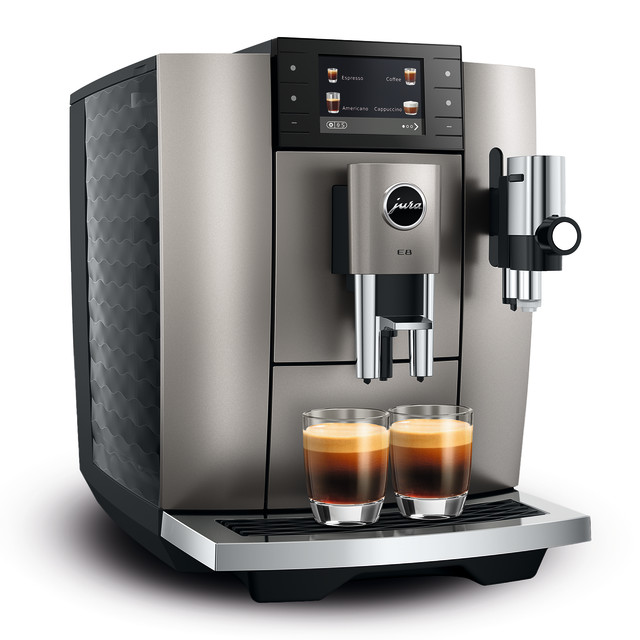 Jura E8 Automatic One Touch 1450W Bean-To-Cup Cappuccino Machine, 2024 Edition - Midnight Silver 2026