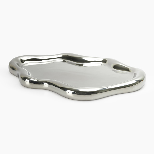 Thread Office Organic Silver Decorative Tray