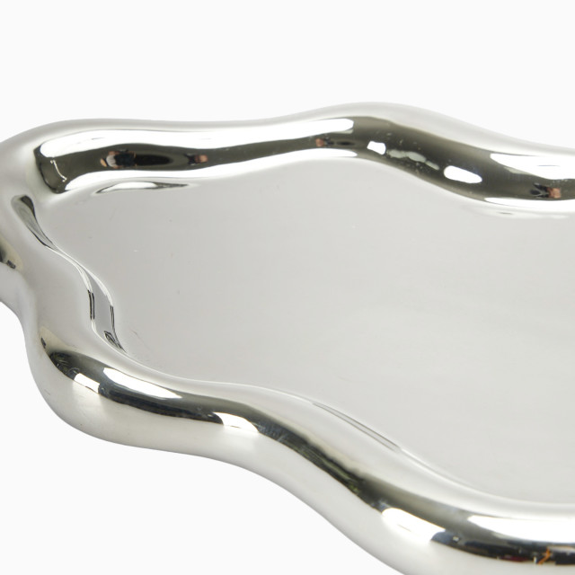 Thread Office Organic Silver Decorative Tray
