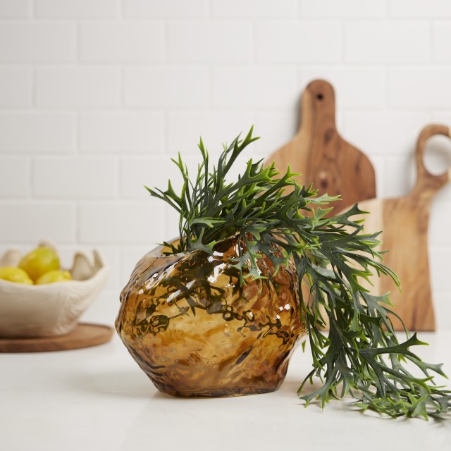 Thread Office Tan Rock Glass Vase