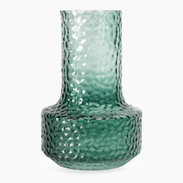 Thread Office Green Dimple Funnel Glass Vase