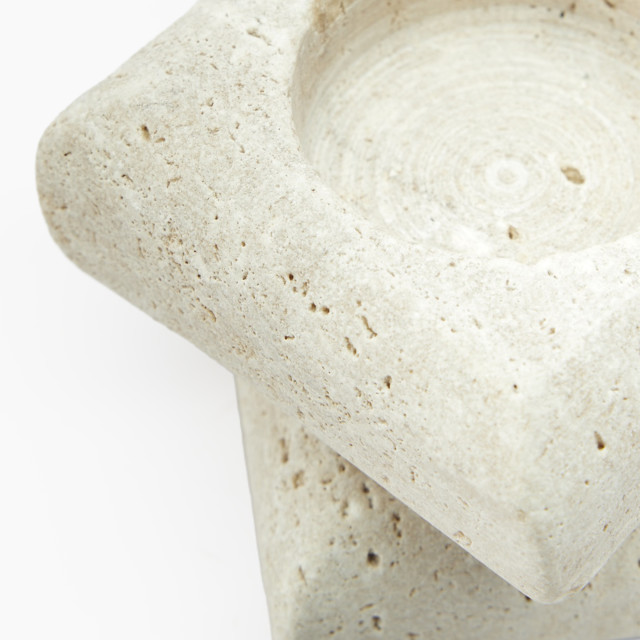 Thread Office Natural Marble Pillow Stack Tealight Candle Holder