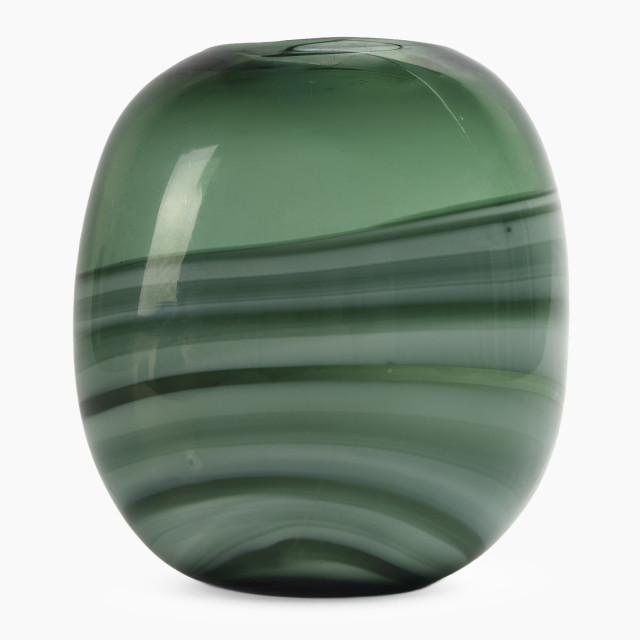 Thread Office Green Contour Glass Vase