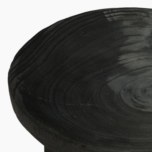 Thread Office Black Wooden Footed Decorative Bowl