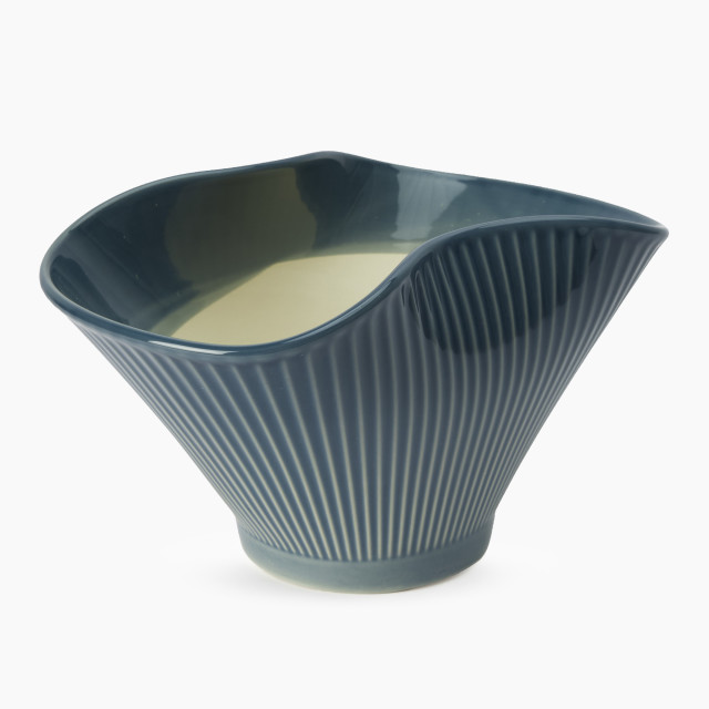 Thread Office Blue Curvy Ceramic Planter