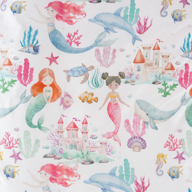 Linen House Mermaid Splash Duvet Cover Set - Three Quarter