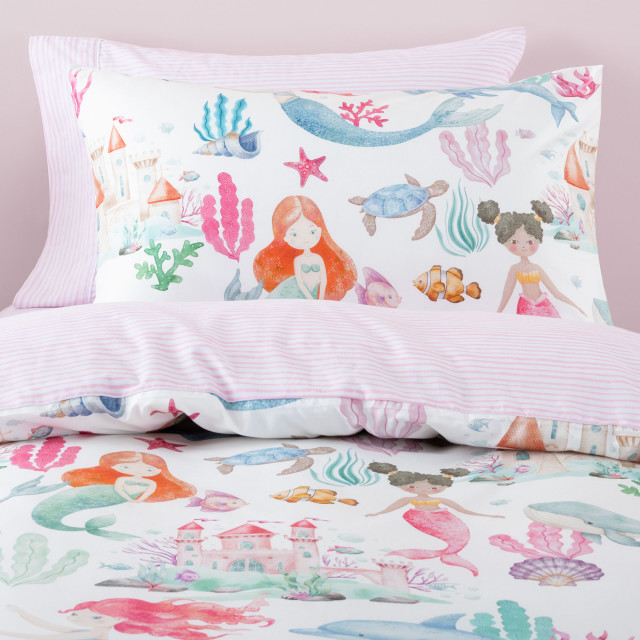 Linen House Mermaid Splash Duvet Cover Set - Double