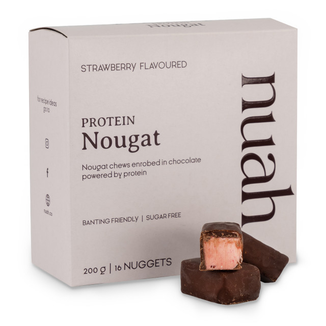 Nuah Protein Strawberry Nougat Nuggets, 200g