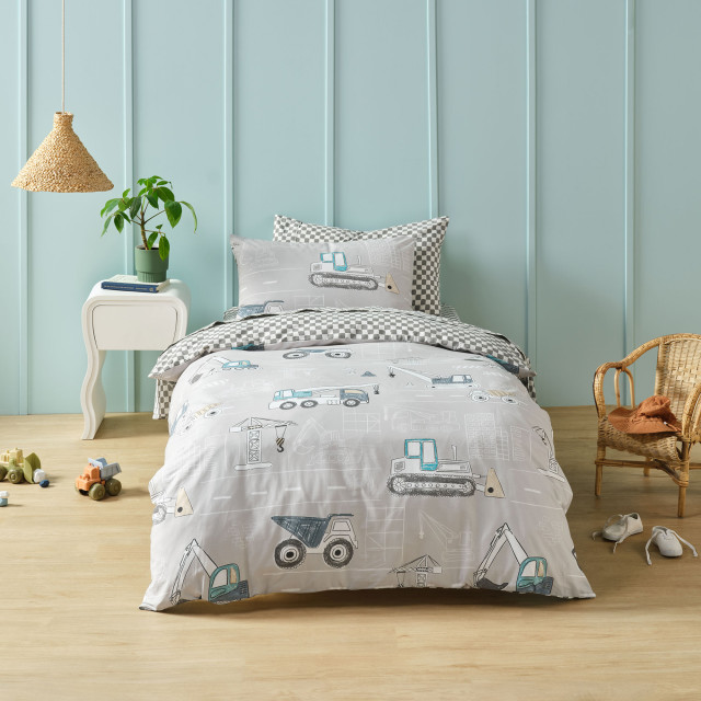 Linen House Construction Day Duvet Cover Set - Single