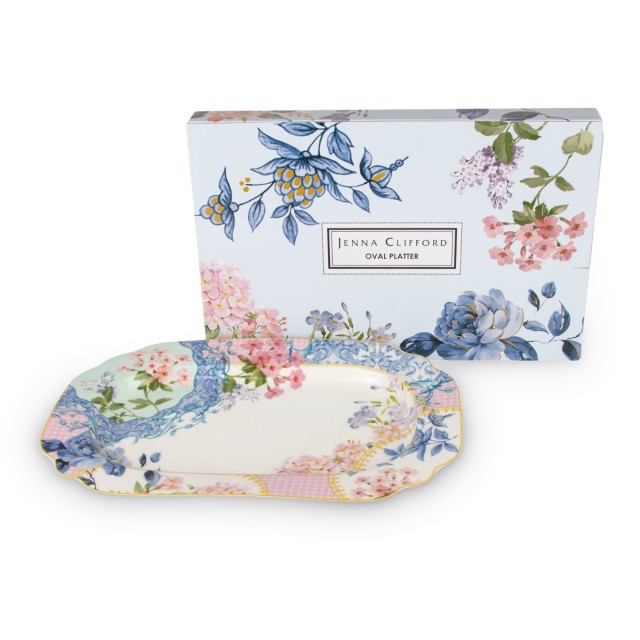 Jenna Clifford Belle Fleur Rectangular Platter, 38cm