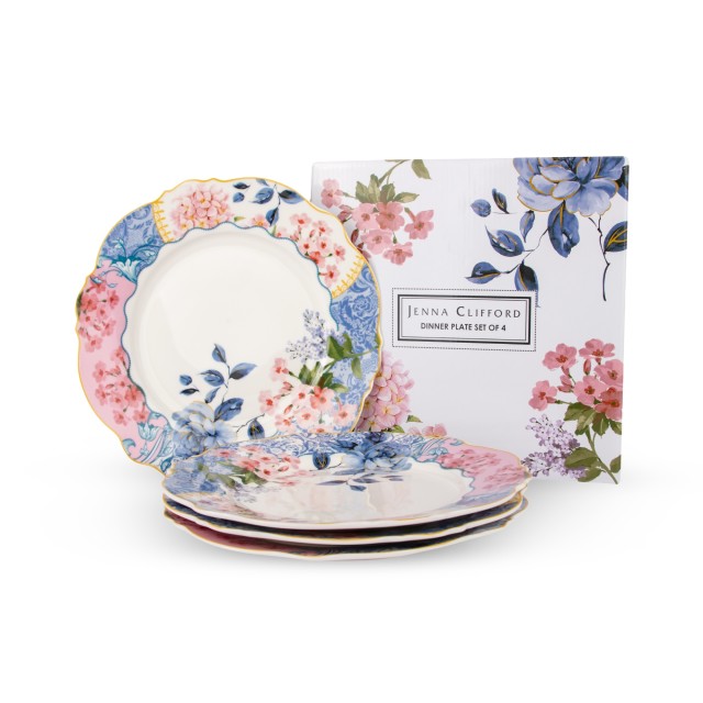 Jenna Clifford Belle Fleur Dinner Plates, Set of 4