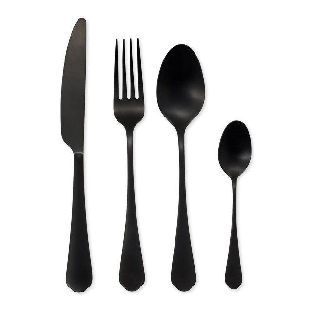 Jenna Clifford Modera Black Cutlery Set, 16-Piece