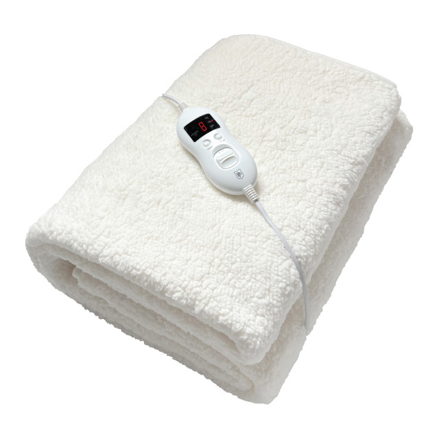 Pure Pleasure Sherpa Fitted Electric Blanket with Elastic - Single