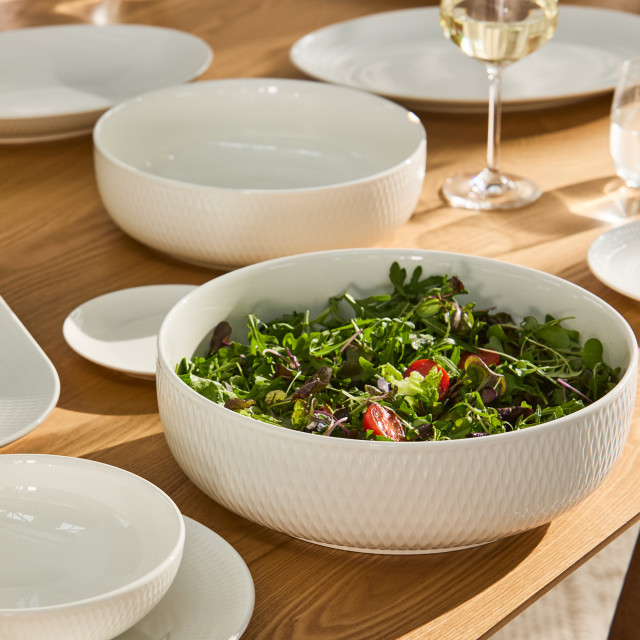 Maxwell & Williams White Basics Diamonds Serving Bowl - 20cm