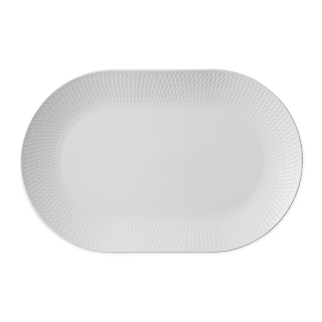 Maxwell & Williams White Basics Diamonds Oblong Platter - 38cm