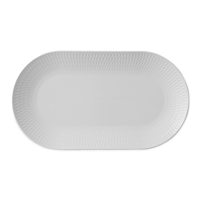 Maxwell & Williams White Basics Diamonds Oblong Platter - 30cm