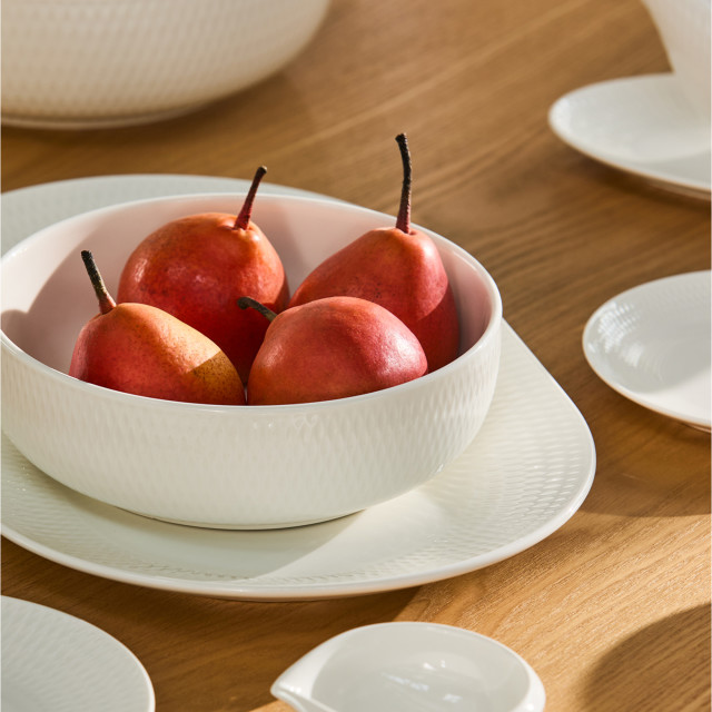Maxwell & Williams White Basics Diamonds Oblong Platter - 38cm
