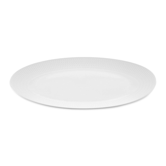 Maxwell & Williams White Basics Diamonds Oval Platter - 36cm