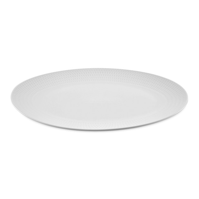 Maxwell & Williams White Basics Diamonds Oval Platter - 44cm