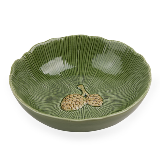 Humble & Mash Earthy Green Ceramic Serving Bowl, 23cm