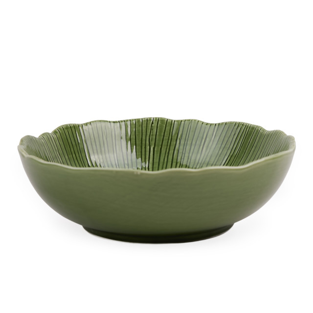 Humble & Mash Earthy Green Ceramic Serving Bowl, 23cm