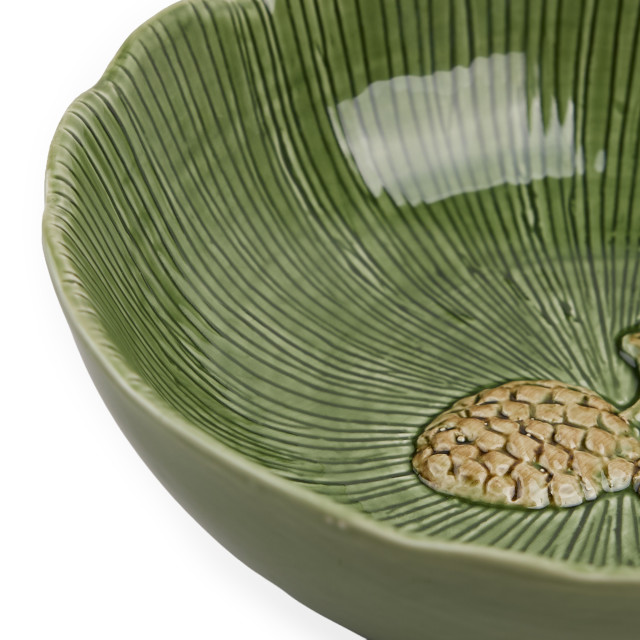 Humble & Mash Earthy Green Ceramic Serving Bowl, 23cm