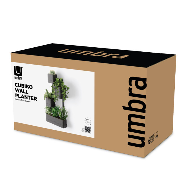 Umbra Cubiko Wall Planter - Black