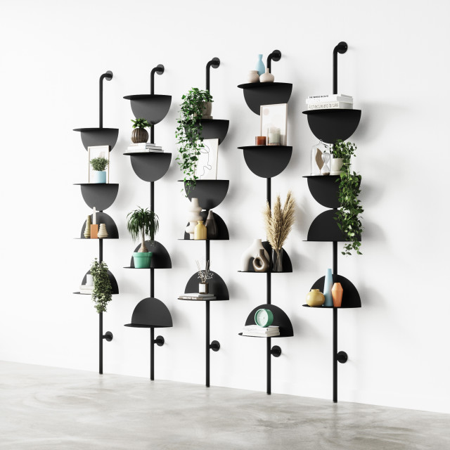 Umbra Solis Adjustable Shelves, 4-Piece - Black