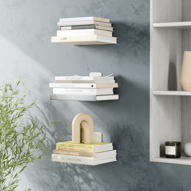 Umbra Silver Conceal Shelves Set, Pack of 3 - Small