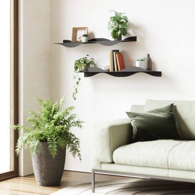 Umbra Surf Shelves, Set of 2 - Black