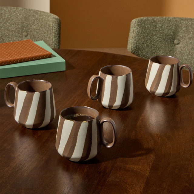 MADE.com Travellers Rest Striped Mugs, Set of 4