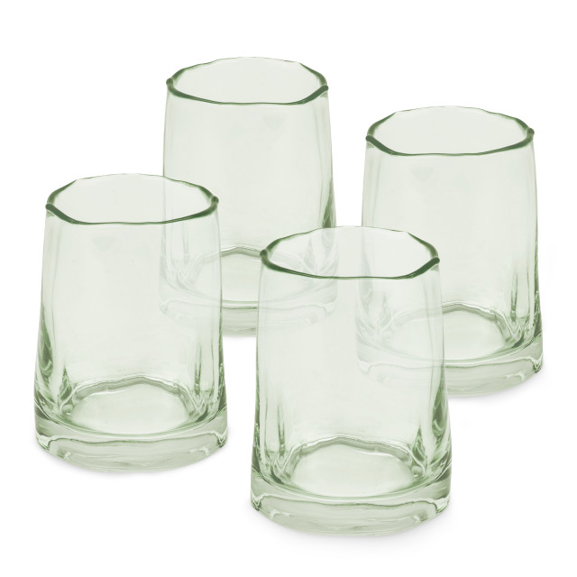 MADE.com Travellers Rest Green Glass Tumblers, Set of 4