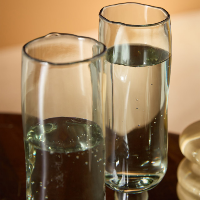 MADE.com Travellers Rest Green Champagne Flutes, Set of 4