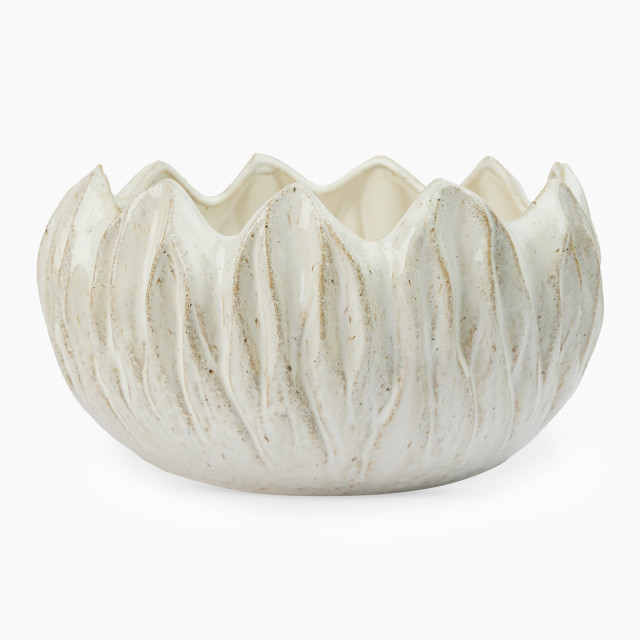 Thread Office White Tulip Bowl, 29cm