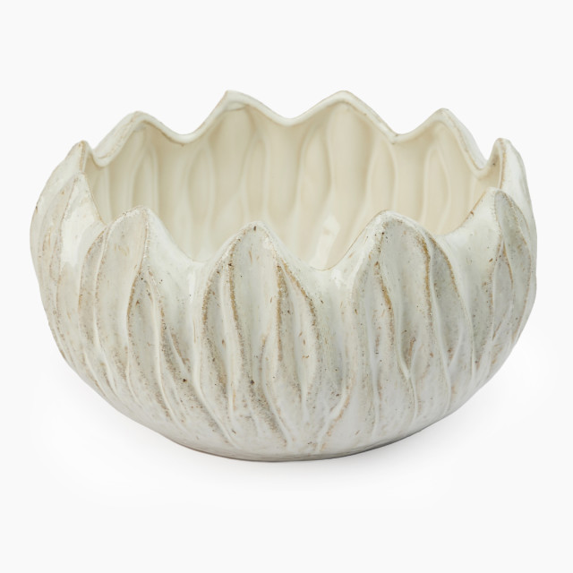 Thread Office White Tulip Bowl, 29cm