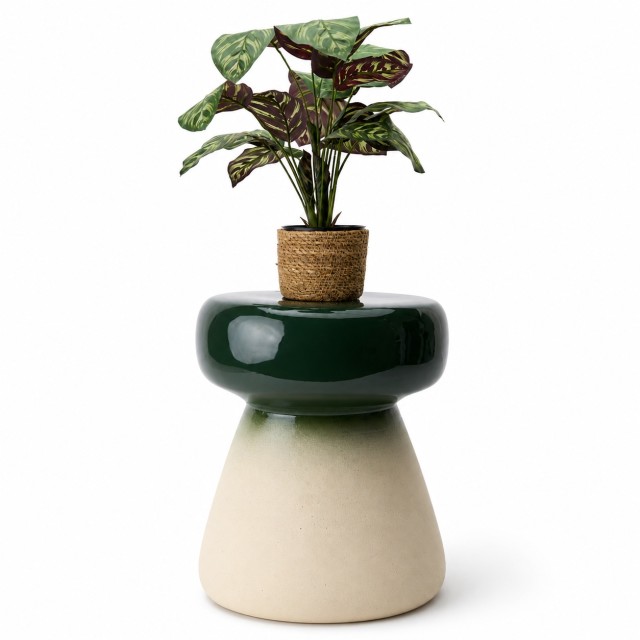 Thread Office Ceramic Green Ombre Side table