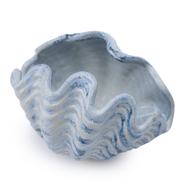 Thread Office Reactive Glaze Clam shell Vase, 20cm