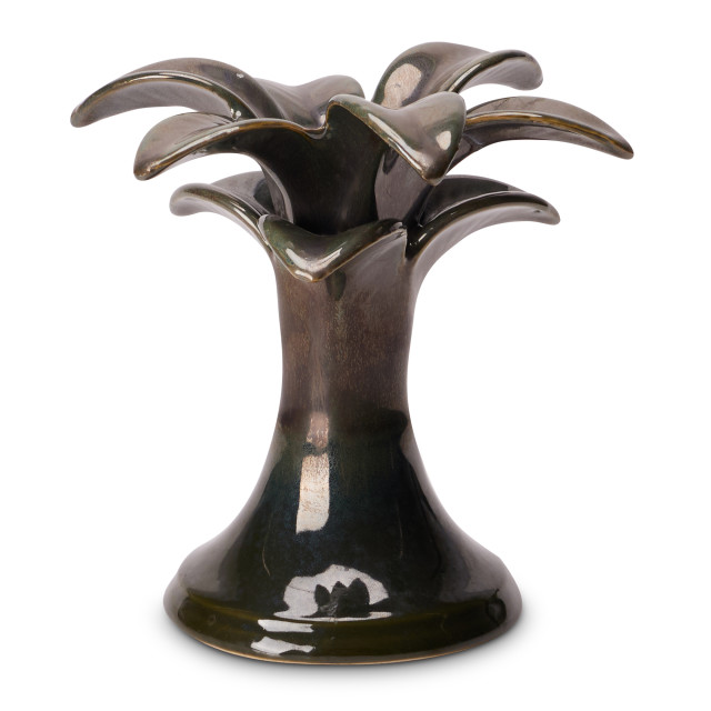Humble & Mash Ceramic Palm Short Dinner Candle Holder