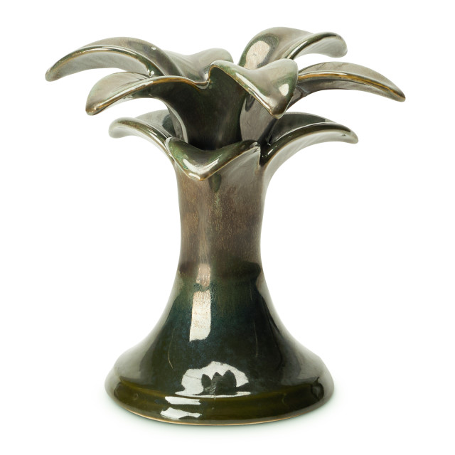 Humble & Mash Ceramic Palm Short Dinner Candle Holder