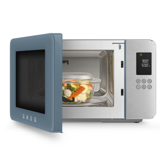Smeg Microwave Oven with Grill, 29L - Storm Blue