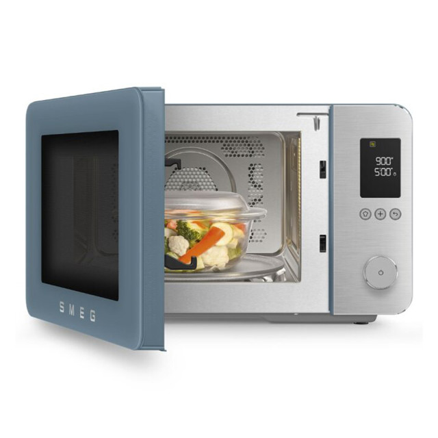 Smeg Combination Microwave Oven, 27L - Storm Blue