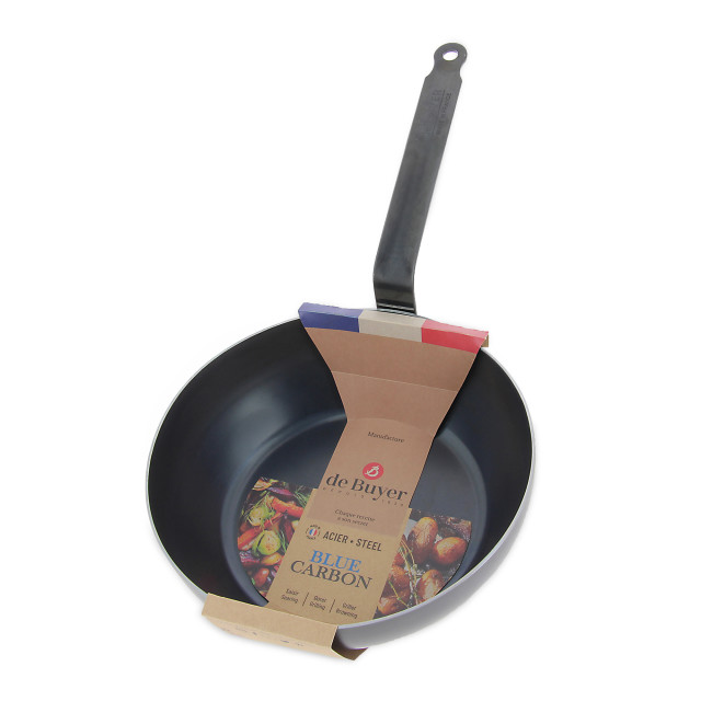De Buyer Blue Carbon Country Steel Frying Pan - 24cm