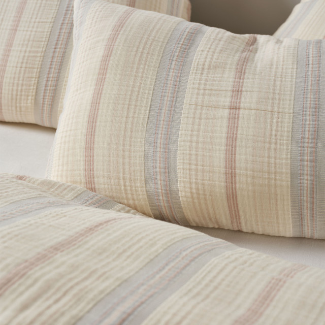 Linen House Coolum Silver Duvet Cover Set - Queen
