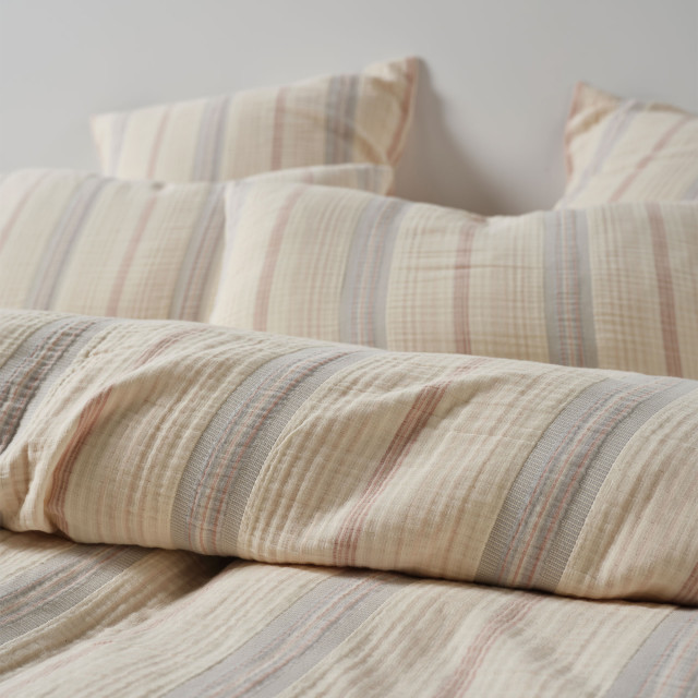 Linen House Coolum Silver Duvet Cover Set - Queen